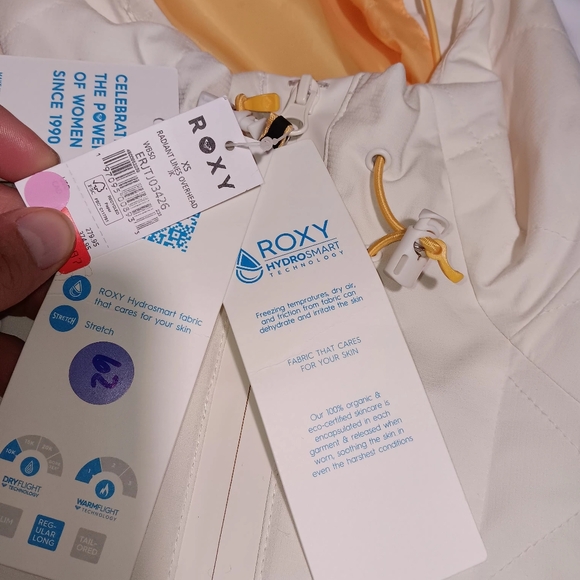 Womens roxy radiant lines overhead snow coat size sx - Picture 8 of 9